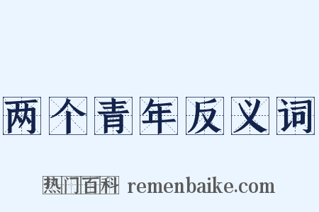 两个青年反义词是什么意思的图片